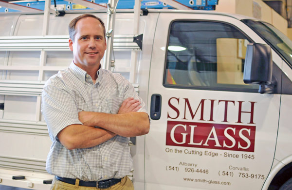 Bryan Smith of Smith Glass Service in Albany and Corvallis