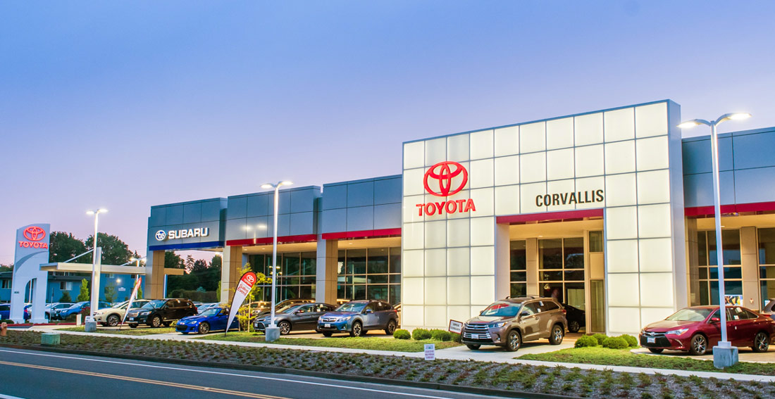 Toyota of Corvallis Commercial Glass Installation